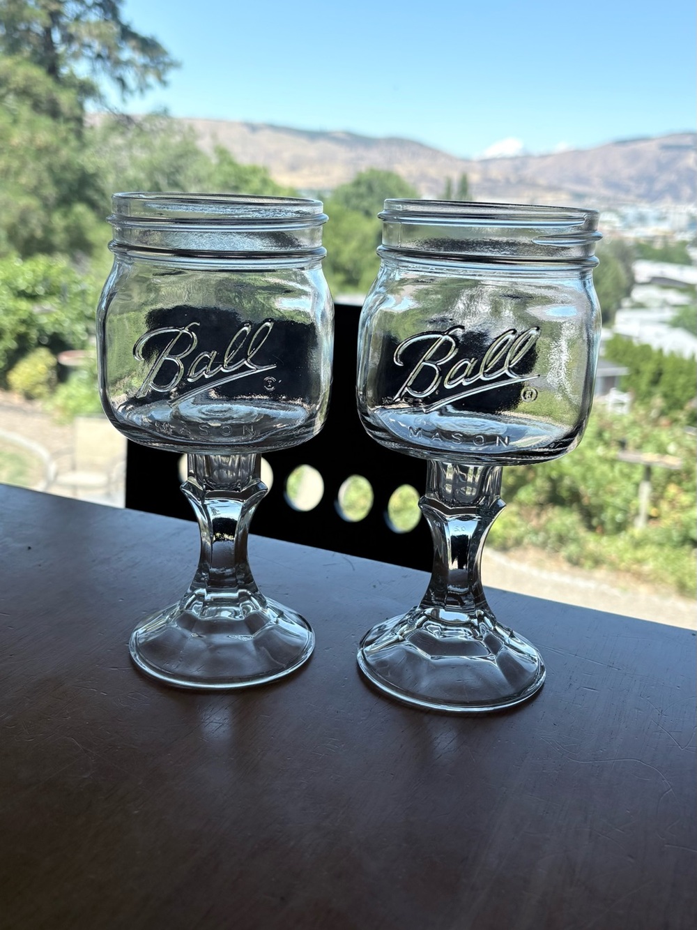 Ball Mason Stemmed Jar Glasses - redneck margarita